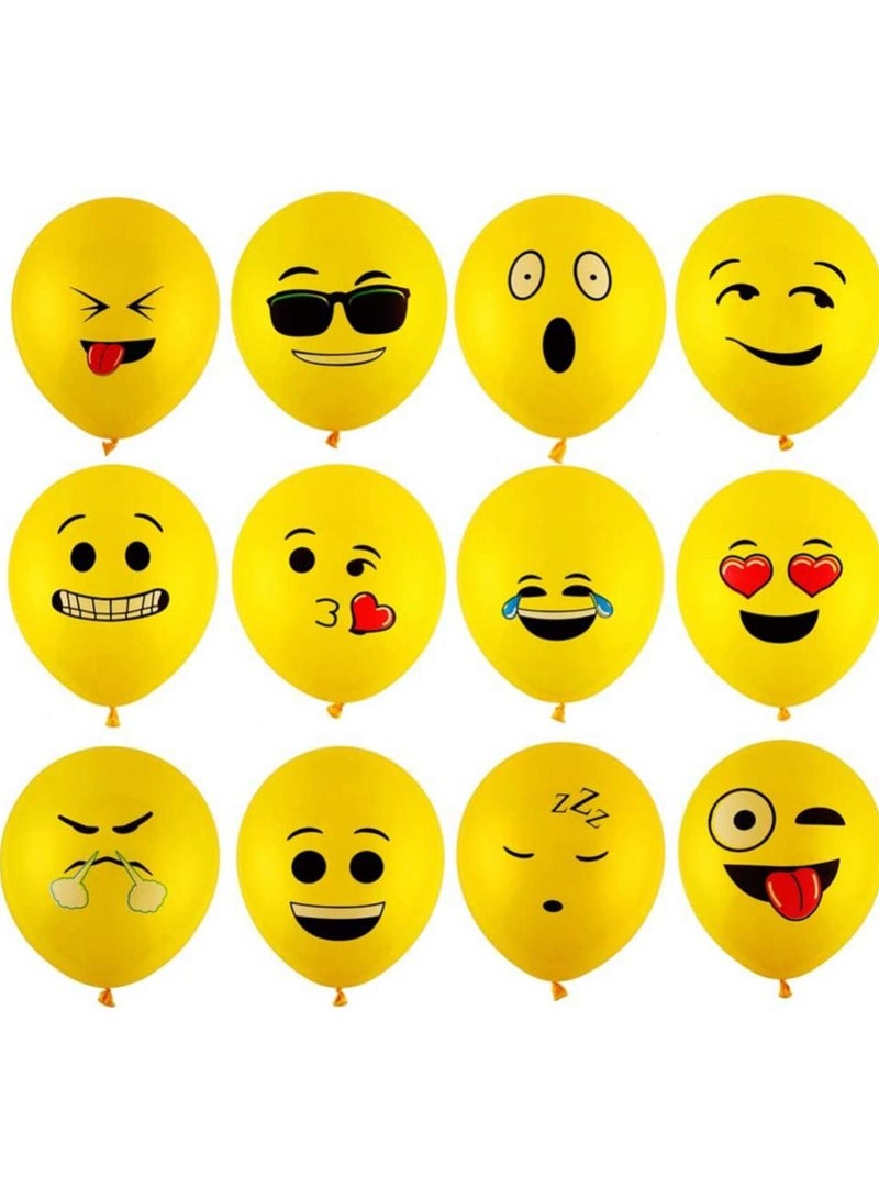 هايلاند 50 قطعة بالونات إيموجي لديكورات حفلات الزفاف وحفلات أعياد الميلاد - Image 2