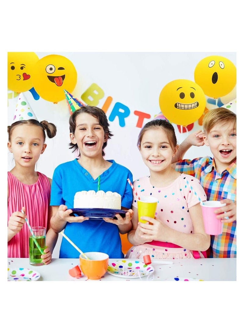 هايلاند 50 قطعة بالونات إيموجي لديكورات حفلات الزفاف وحفلات أعياد الميلاد - Image 5
