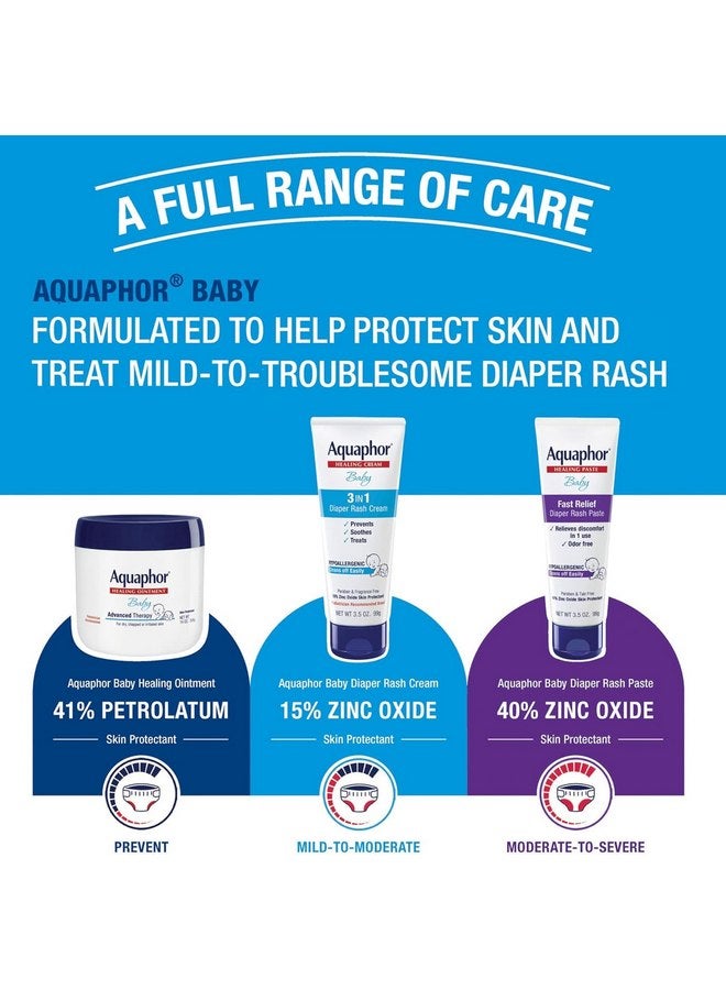 Aquaphor Aquaphor Baby Diaper Rash Cream, 3-in-1 Diaper Rash Relief, 3.5 Oz Tube, Pack of 2  - Image 5