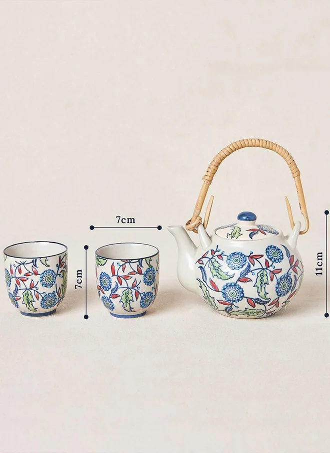 Chumbak  Hibiscus Bloom Tumbler set of 2  and Kettle  | Best Price UAE
