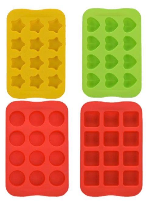 Goolsky 4-Piece Chocolate molds with different shapes, ice block molds