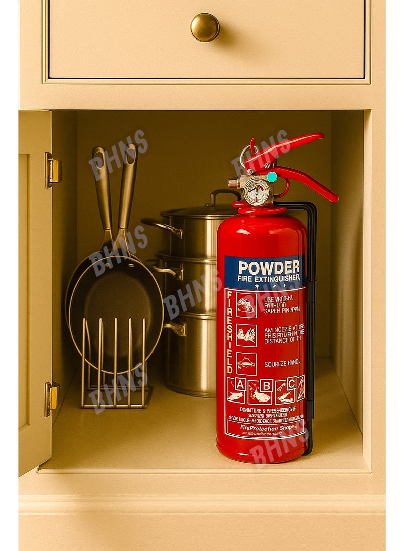 New 1kg Dry Powder Fire Extinguisher ABC FireShield; For Car; For Home; For Truck; For Kitchen; Car Fire Extinguishers; For Vehicle; For Homes; Small For Rooms; For Travel; For Apartment; For All Types Of Fire With Gift Glove - Image 5