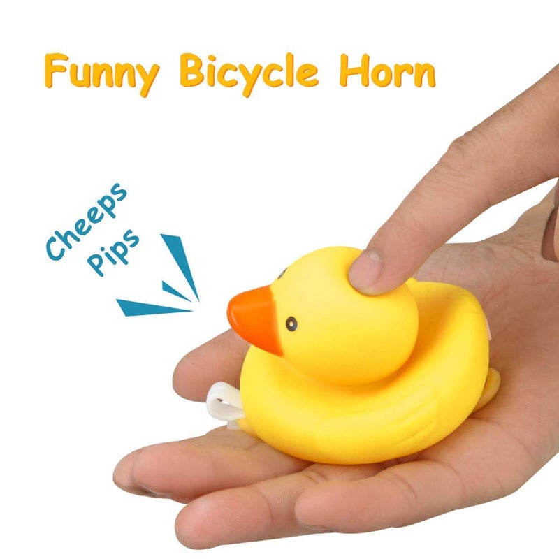 NEKRASH Duck Bike Bell, Rubber Duck Bicycle Accessories with LED Light, Cute Propeller Handlebar Bicycle Horns for Kids Toddler Children Adults Sport Outdoor - Image 4