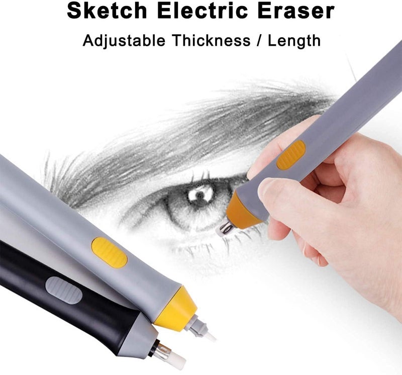 SHIVOM Electric Eraser Kit with Eraser Refills for Artist and Kids Battery Operated, Portable Automatic Design for Drawing and Sketching (Electric Eraser 22 Refills) - Image 4