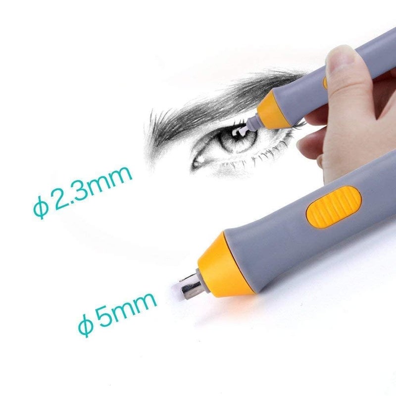 SHIVOM Electric Eraser Kit with Eraser Refills for Artist and Kids Battery Operated, Portable Automatic Design for Drawing and Sketching (Electric Eraser 22 Refills) - Image 5