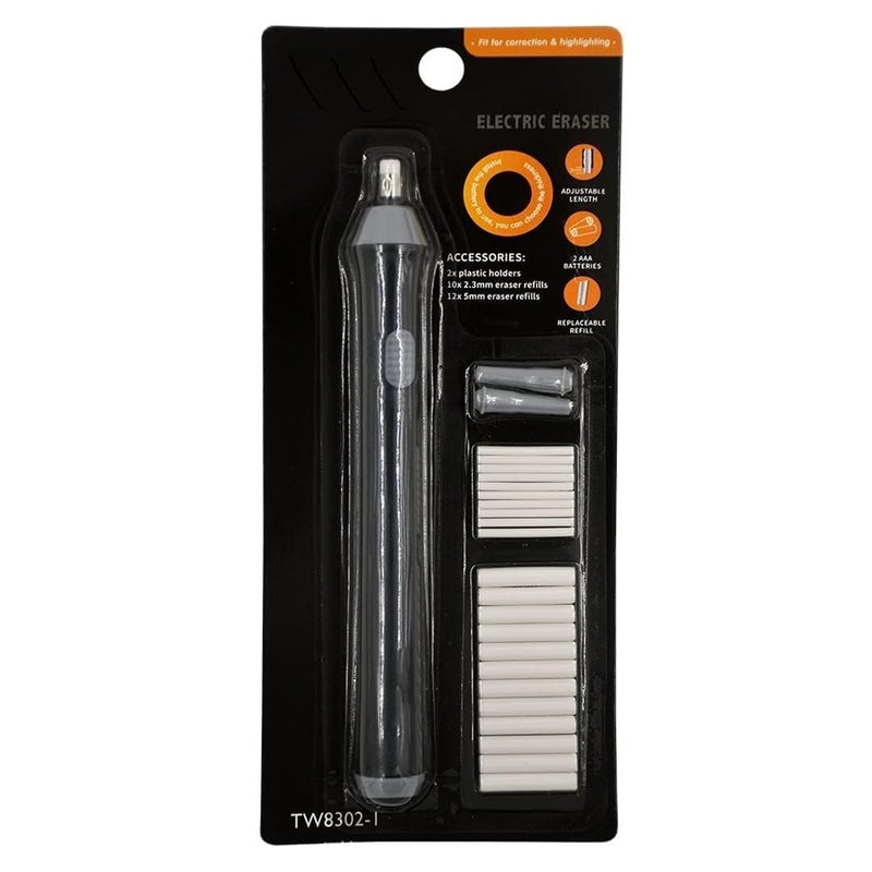 SHIVOM Electric Eraser Kit with Eraser Refills for Artist and Kids Battery Operated, Portable Automatic Design for Drawing and Sketching (Electric Eraser 22 Refills) - Image 1