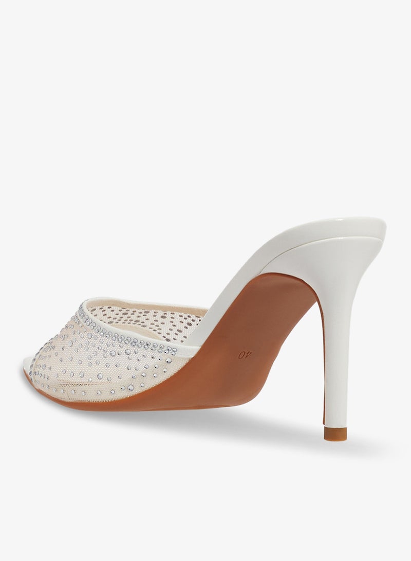 خزانة صنادل بكعب عالٍ مزينة بالخرز الشبكي - Image 3