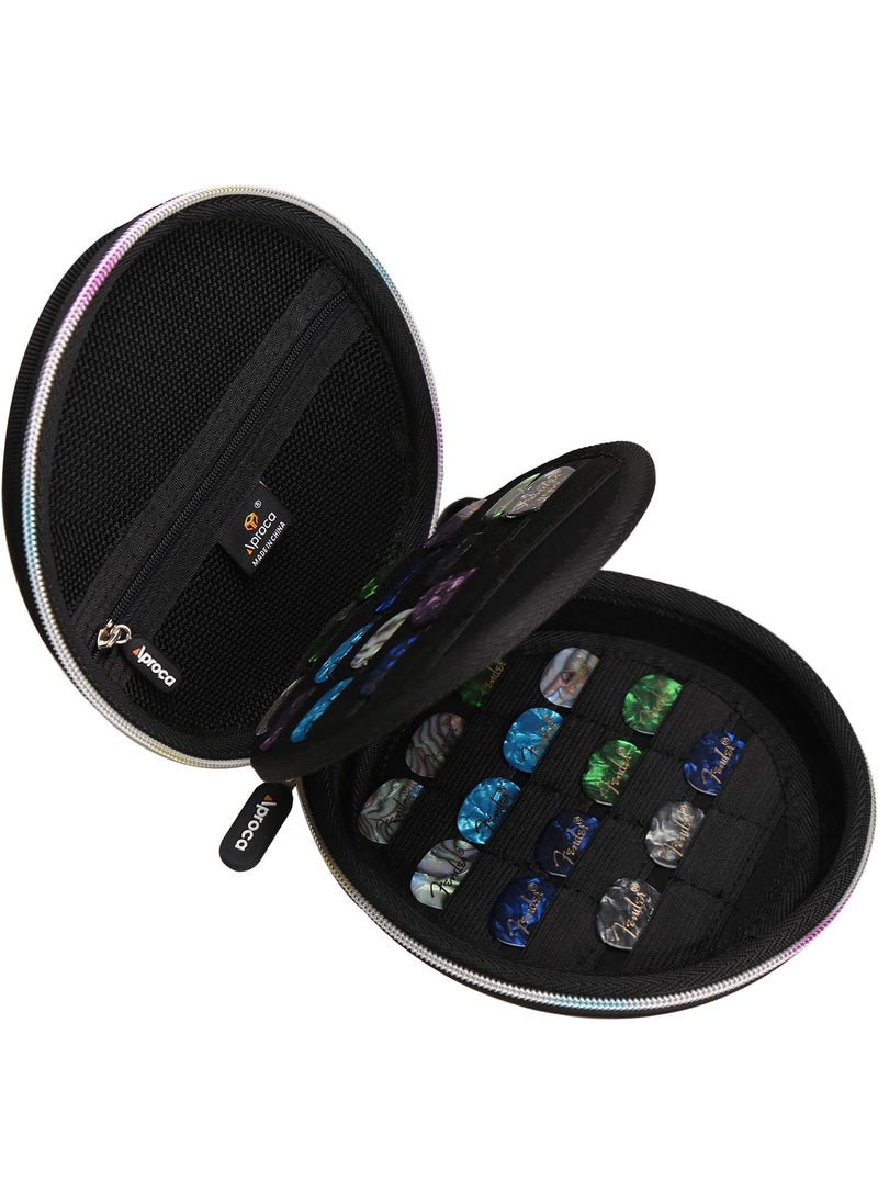 Aproca Aproca Guitar Picks Holder case Compatible with Fender DAddario Augshy ROTOPATA Guitar Accessories All Size Picks Storage Pouch Bag with D buckle  - Image 2