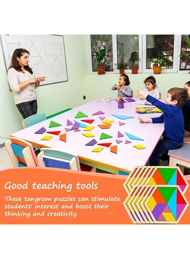 قطعة واحدة من لعبة تركيب خشبية سداسية لعبة كتلة منطقية للعقل للأطفال من عمر 3 إلى 12 سنة - Image 4