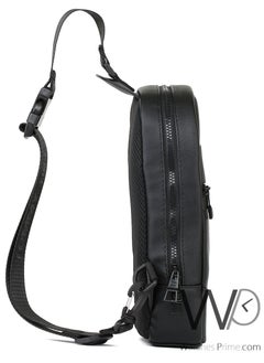 Tommy Hilfiger Plus Black Leather Tommy Hilfiger Crossbody Sling Bag For Men  - Image 5