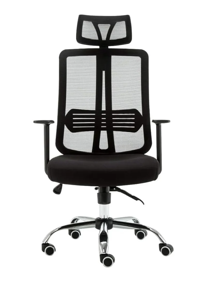 Cuisine Art Cuisine Art Office Chair, Comfort Ergonomic Height Adjustable Desk Chair with Lumbar Support Backrest & Headrest and Armrest 80X70X125Cm Black