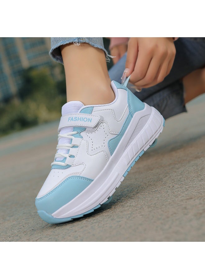 Loquat Kids Roller Skates Shoes 4 Wheels Roller Shoes Boys Girls Wheel Shoes Roller Sneakers Shoes for Beginner More Balanced - Image 3