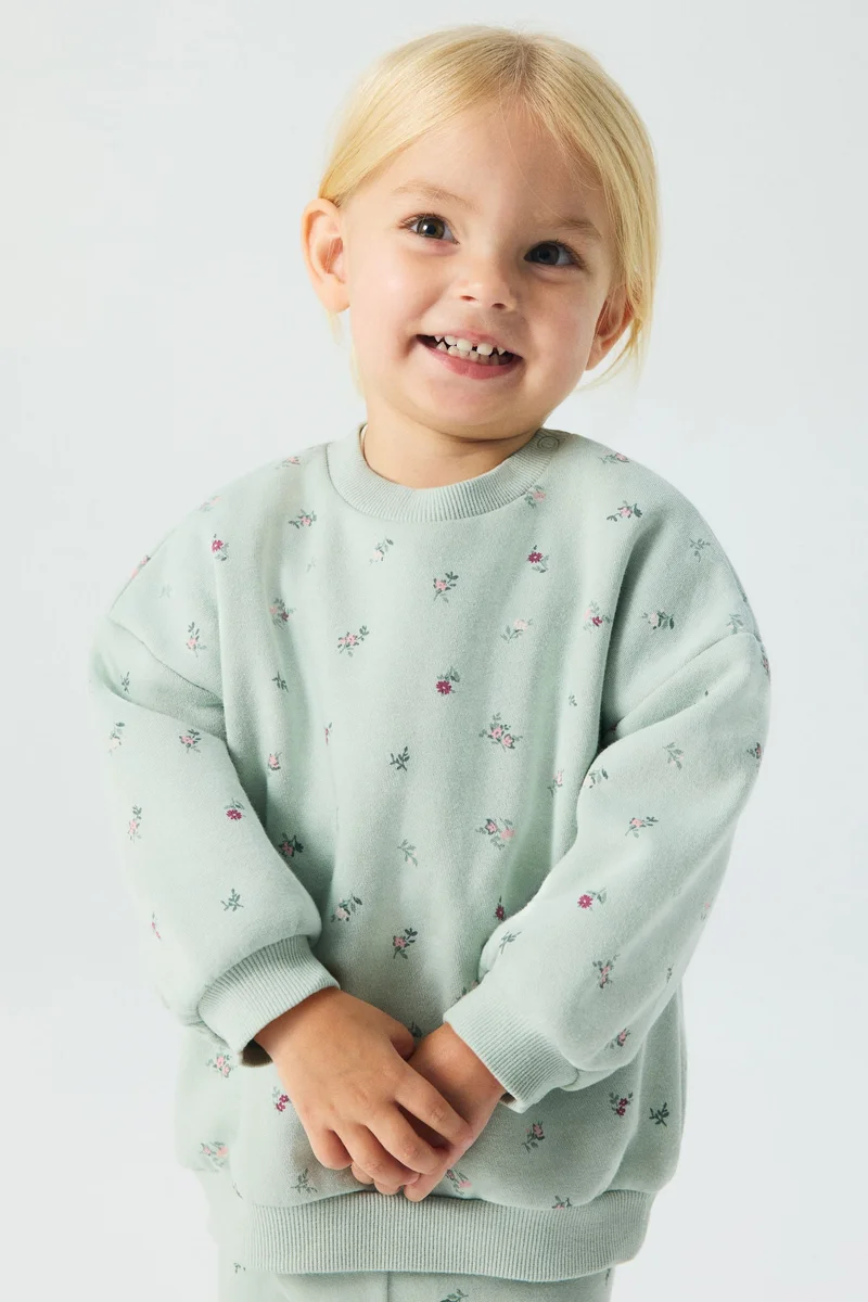 H&M Printed brushed-inside sweatshirt