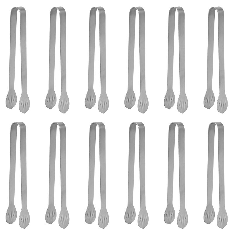 JXHAPY Serving Tongs Kitchen TongsBuffet Tongs Stainless Steel Food Tong Serving Tongsmall tongs12 Pack 5 Inch12 pack - Image 2