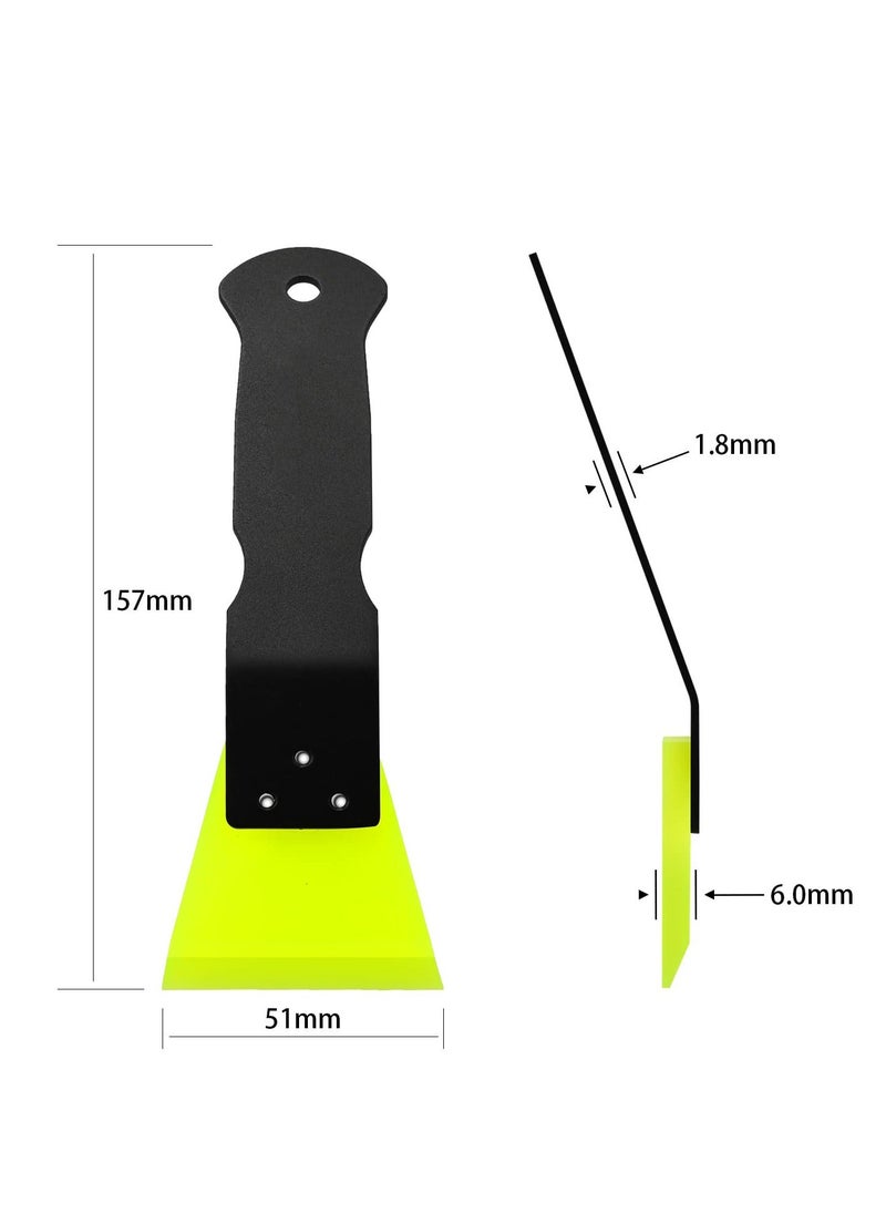 Generic - 2 Pack Small Squeegee for Vinyl Vinyl Wrap Window Tint Kit Stainless Steel Handle Mini Squeegee for Mirror Shower Glass Door Window Car Glass Cleaning Car Light Bumper Car Wrap Wallpaper - Image 1