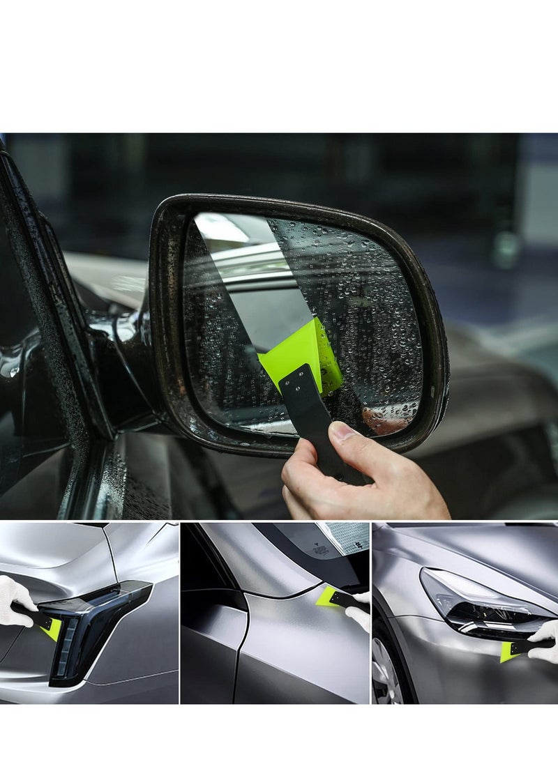 Generic - 2 Pack Small Squeegee for Vinyl Vinyl Wrap Window Tint Kit Stainless Steel Handle Mini Squeegee for Mirror Shower Glass Door Window Car Glass Cleaning Car Light Bumper Car Wrap Wallpaper - Image 1