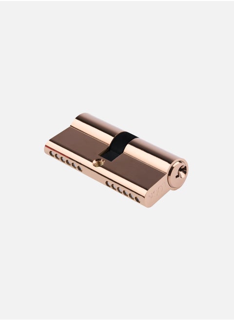 Full Brass 70mm Euro Cylinder Lock – Double Sided Key, 5-Year Warranty, High Security, Anti-Rust, Easy Installation – Ideal for Doors, Cabinets, Wardrobes, Bedrooms – (Rose Gold)