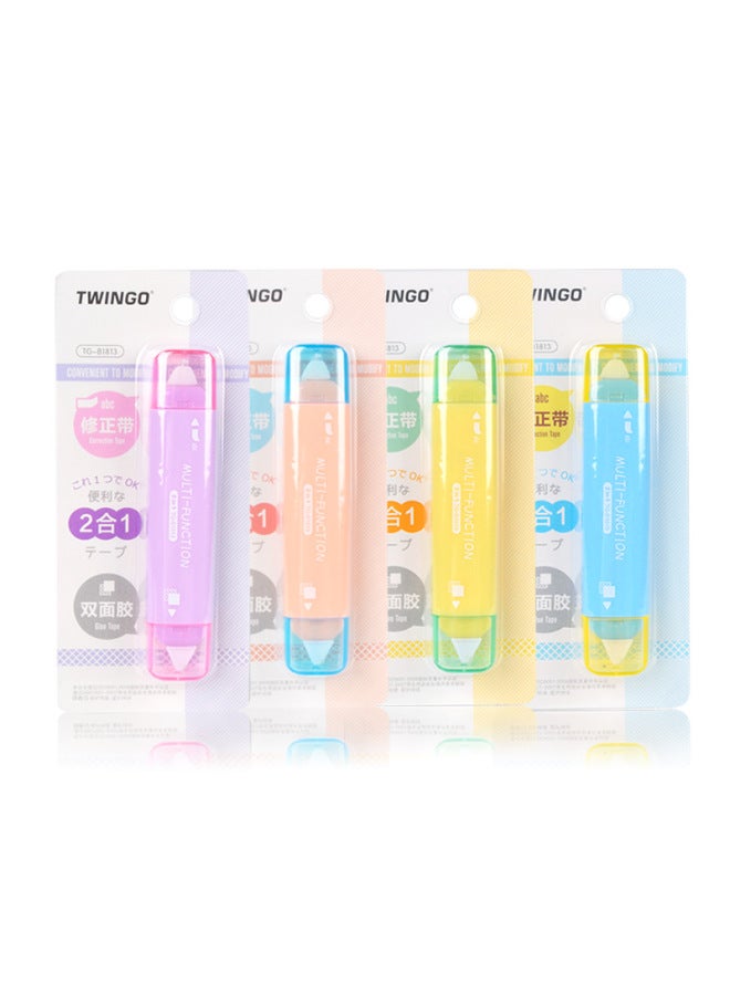TwinGo Correction Tape Dot Glue Two-in-one Dual-use Correction Tape Gradient Student Portable Correction Tape - Image 1