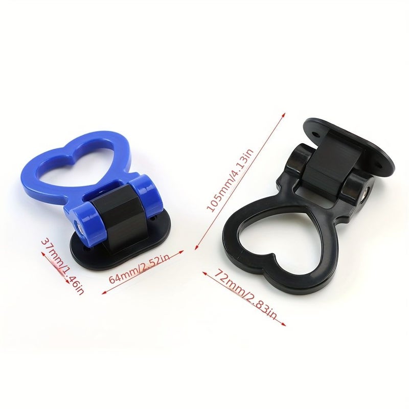 Blue Heart Shaped Universal Car Trailer Hook Adhesive Decorative Front Rear Hitch - Image 2