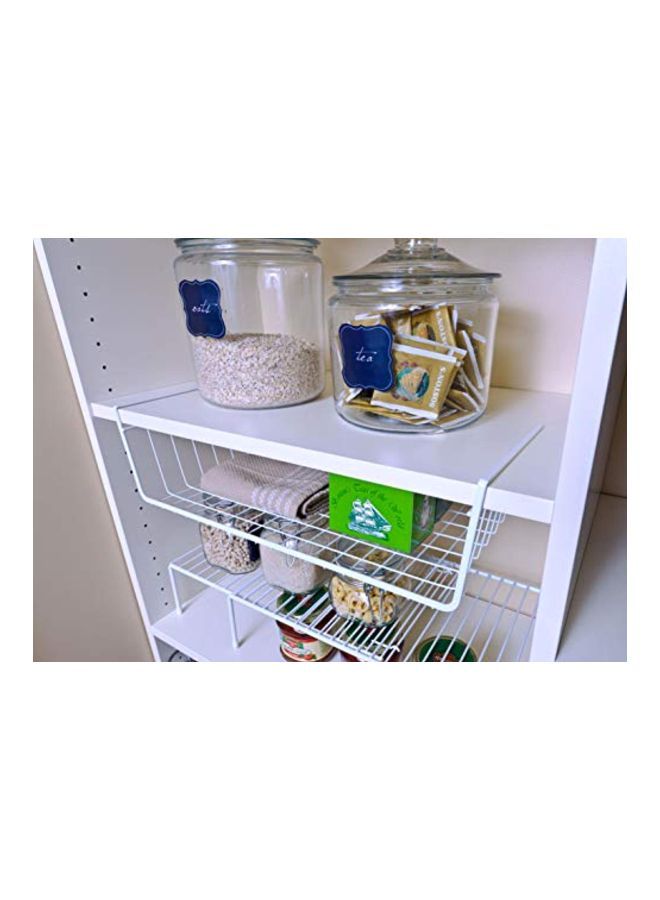 Steel Shelf Basket White L - Image 4
