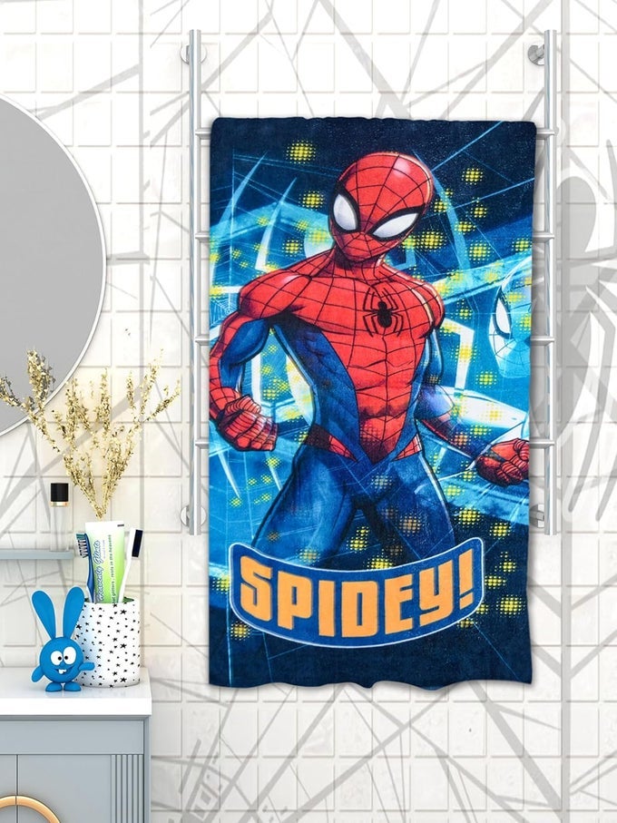 ATHOM LIVING MARVEL SPIDEY 350 GSM 100 COTTON KIDS BATH TOWEL 60X120 CM