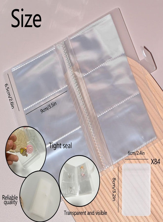 XLANMAY 84GRIDS Enamel Pin Display Book Pins Organizer Protect Pin from Oxidation Clear Collectors Pin Storage for Various Sizes of Pins Storage Display Collection with 84 Bags - Image 4