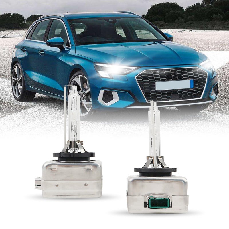 مصابيح أمامية زينون HID D3S 6000K بيضاء باردة 35W متوافقة مع أودي A3 S3 A4 S4 A5 S5 A6 A7 A8 Q5 Q7 Allroad Quattro استبدال D3S C1 أضواء BiXenon مصابيح أمامية أضواء بروجيكتور عبوة من 2