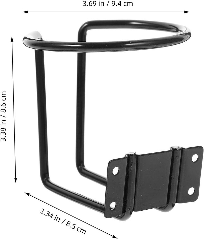 Mikinona Metal Mounted Cup Holder for Boat and Car, Universal Black Drink Mug Stand, Marine Cup Holder for Rv and Vehicle Interiors, - Image 2