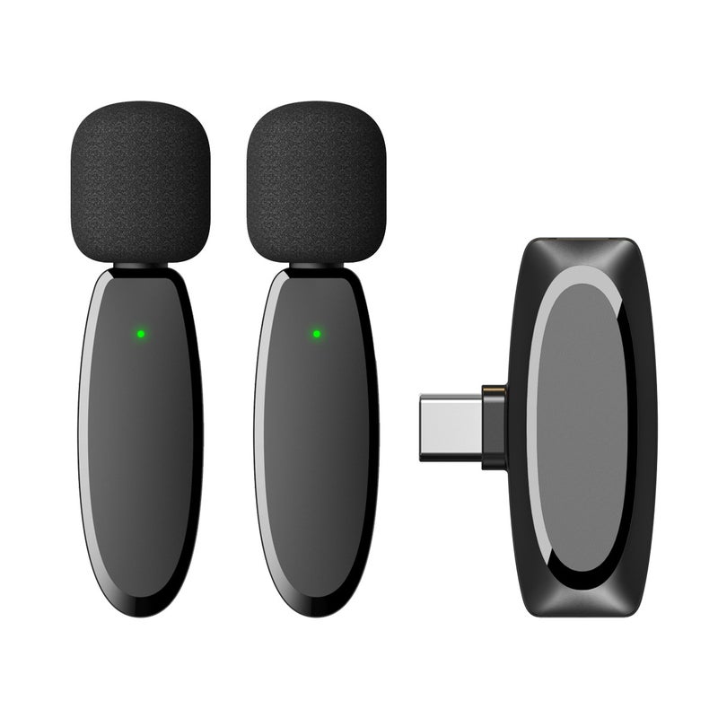 Treasure Everything Collar Microphone Wireless Microphone Short Video Live Equipment Digital Accessories Spot Wholesale and Retail AP004-2C one drag two 
