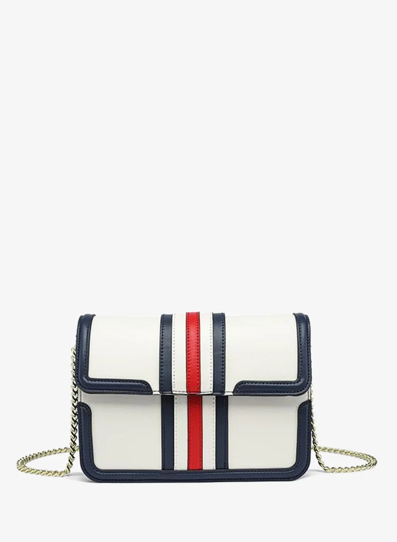 فايور Tri-Tone Racing Stripe Crossbody Bag TKC 003