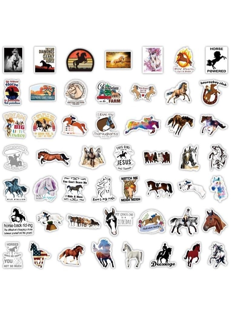100 Pcs Horse Stickers for Kids Girls Women, Cool Horse Party Favors & Decorations Gifts, Waterproof Stickers for Water Bottle Laptop Scrapbook - Image 4