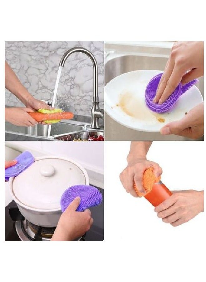ليفه مواعين وخضروات سيليكون وجهين قطعتين  - Image 5
