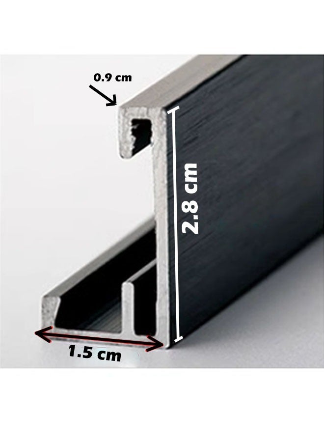 إن كي أكس مرآة كاملة الطول 60 × 165 سم، مرآة أرضية بإطار من سبائك الألومنيوم، مرآة زينة كبيرة قائمة بذاتها لغرفة النوم، مرآة كاملة الجسم مع حامل لغرفة المعيشة وغرفة النوم، لون أسود - Image 5