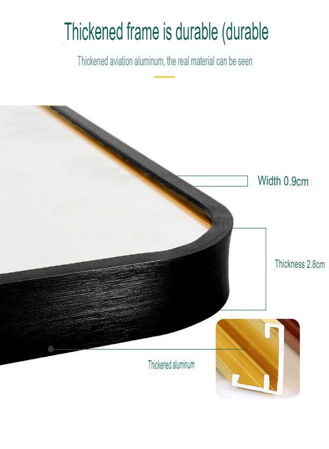 إن كي أكس مرآة كاملة الطول 60 × 165 سم، مرآة أرضية بإطار من سبائك الألومنيوم، مرآة زينة كبيرة قائمة بذاتها لغرفة النوم، مرآة كاملة الجسم مع حامل لغرفة المعيشة وغرفة النوم، لون أسود - Image 4