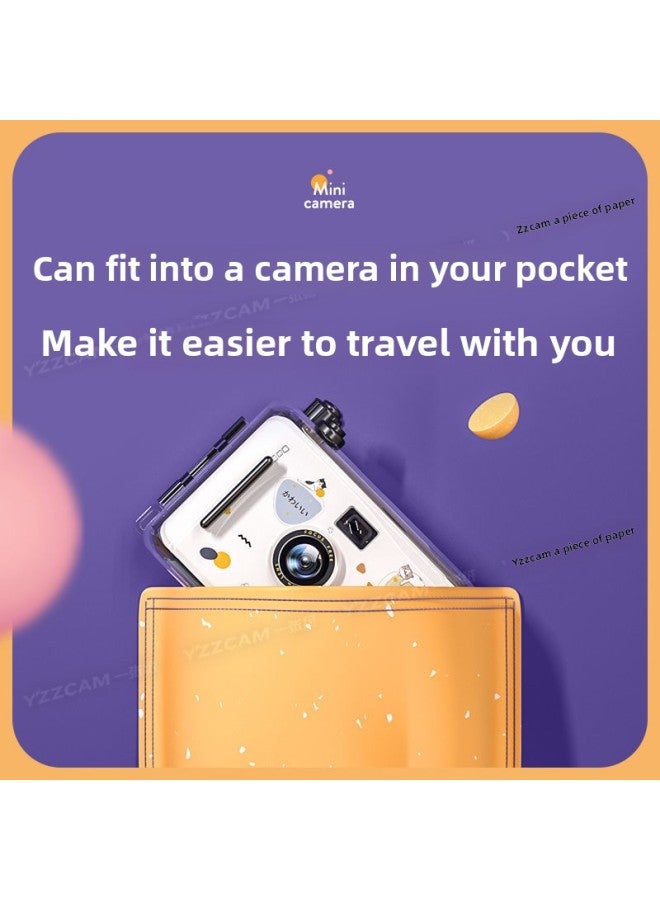 Fool Mini Retro Waterproof Film Camera Film Machine Children Cute Student Campus Camera-Body Color:Transparent Color-official Standard - Image 3