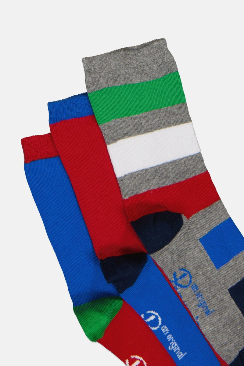 Original Penguin Kids Boy 5 Pair Graphic Print Ankle Socks, Multicolor - Image 2