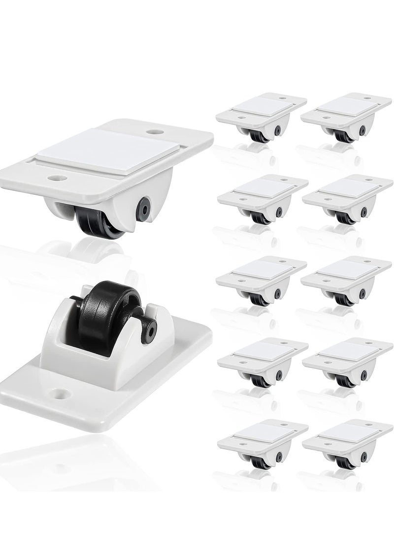 KASTWAVE 12 Self-Adhesive Casters Mini Fixed Casters Plastic Wheels for Storage Boxes Garbage Cans DIY Toy Car Boxes Storage  - Image 1