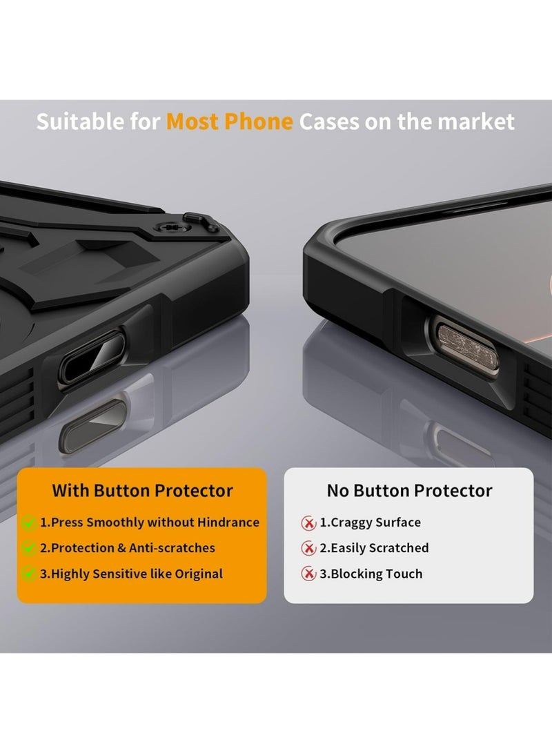 بولوز 2 حزمة واقي زر التحكم في الكاميرا لهاتف iPhone 17 Pro/Pro Max، غطاء واقي سعوي حساس ومقاوم للخدش ومزود بميزة المحاذاة التلقائية، يتناسب مع زر التقاط الصور بالضغط الجانبي لهاتف Apple، أسود - Image 3