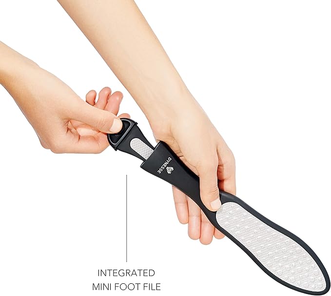 DYNESSE Pedicure Foot File Professional 3in1 Callus Remover with MiniFile No Risk of Injury LaserCut Stainless Steel Foot rasp Scrubber Reusable Ergonomic Handle Washable Premium Quality - Image 2