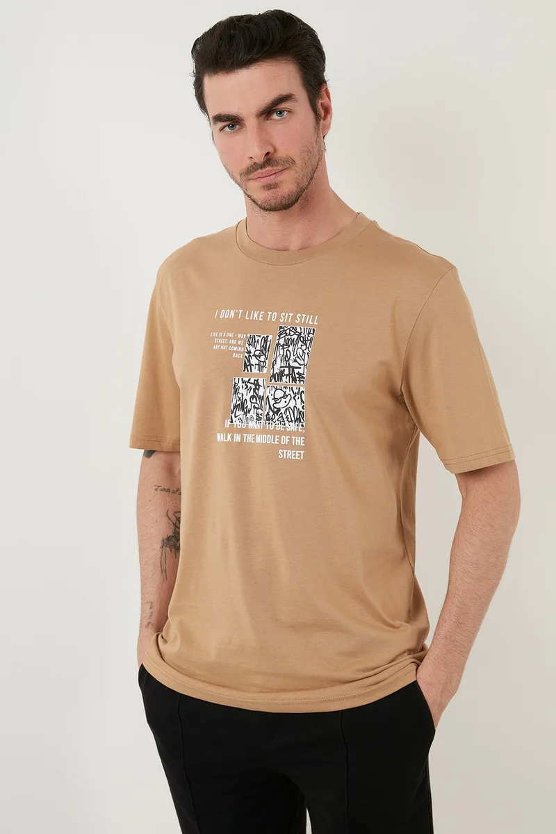 Buratti Printed Regular Fit Crew Neck 100% Cotton T Shirt Men's T Shirt 5727404