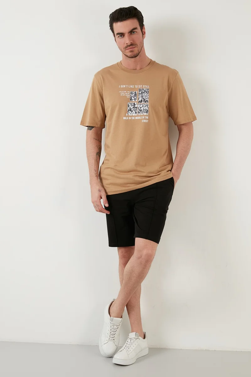 Buratti Printed Regular Fit Crew Neck 100% Cotton T Shirt Men's T Shirt 5727404
