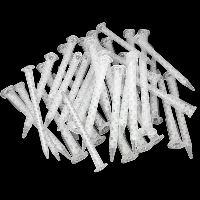FRIGIIRE Epoxy Tubes Static Mixer Nozzle Mixing Tip for 50ml Adhesive Applicator Cartridges(1:1 Ratio,50Pieces) - Image 1