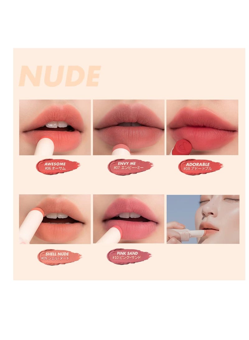 ROM و ND أحمر شفاه زيرو مات 01 داستي بينك 09 شيل نود - Image 4