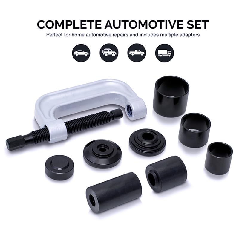 ZJERYL GULL Ball Joint Removal Tool Kit,10PC Ball Joint Press Kit for Most 2WD 4WD Cars and Light Trucks(Red) - Image 3