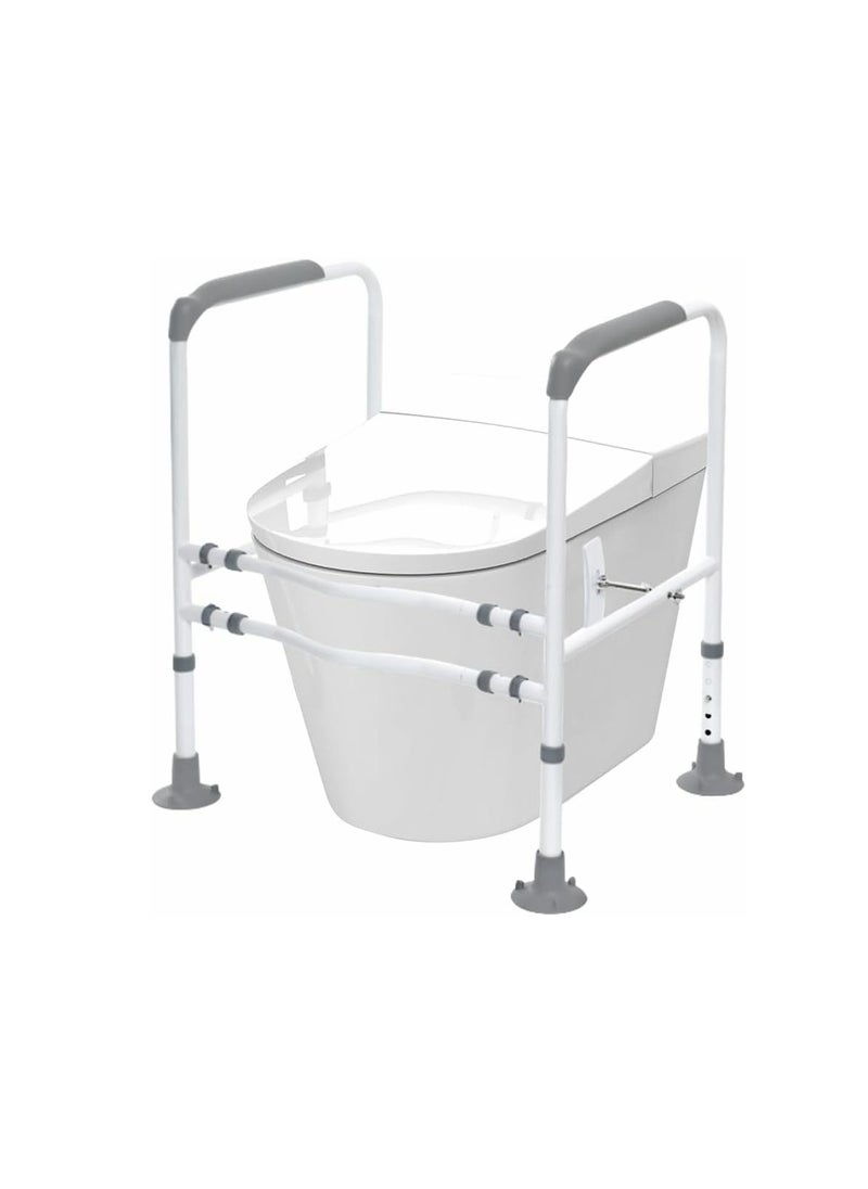 Cool Baby Style - COOLBABY Toilet Safety Bar For The Elderly Easy to Install Adjustable Width And Height Toilet Safety Frame Bathroom Auxiliary Bar With Handrails - Image 1