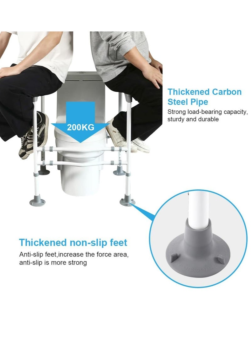 Cool Baby Style - COOLBABY Toilet Safety Bar For The Elderly Easy to Install Adjustable Width And Height Toilet Safety Frame Bathroom Auxiliary Bar With Handrails - Image 1