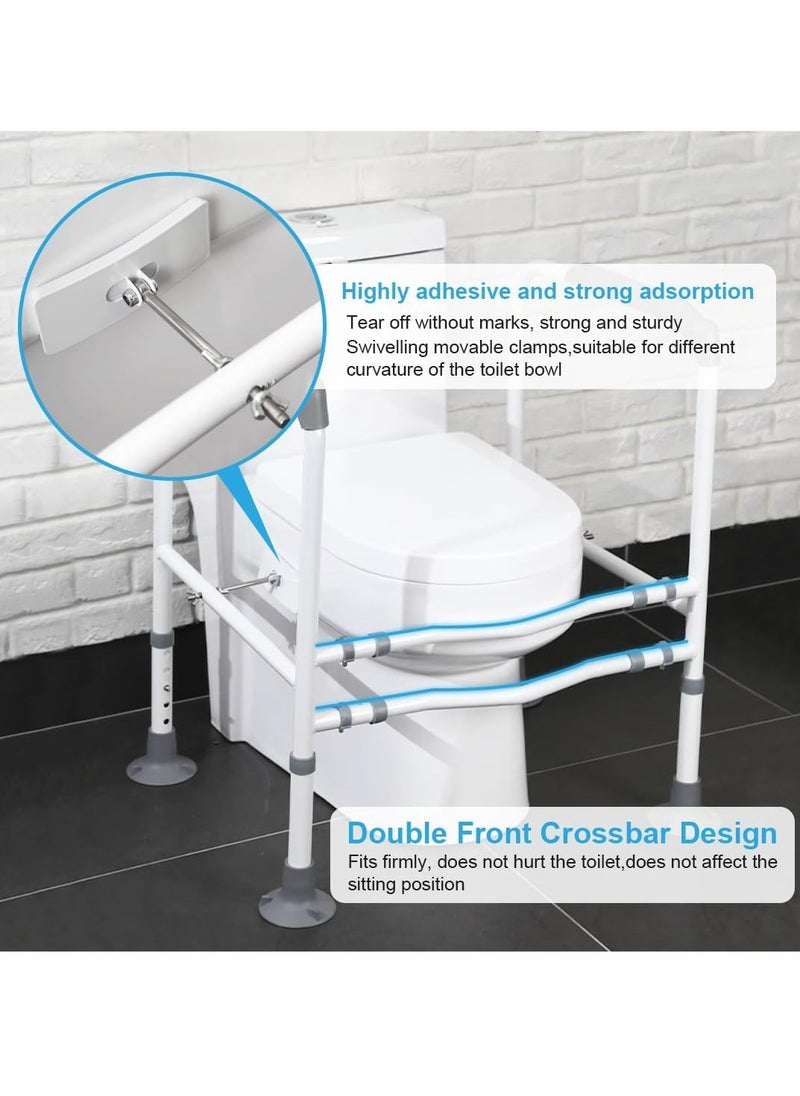 Cool Baby Style - COOLBABY Toilet Safety Bar For The Elderly Easy to Install Adjustable Width And Height Toilet Safety Frame Bathroom Auxiliary Bar With Handrails - Image 1