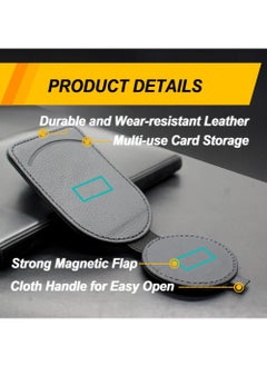 Rock Pow Sunglass Holder for Car Visor Magnet Adsorbed Sunglasses Holder for Car Accessories Parts Leather Car Sunglass Holder Car Visor Sunglasses Clip for Glasses Cards  - Image 5