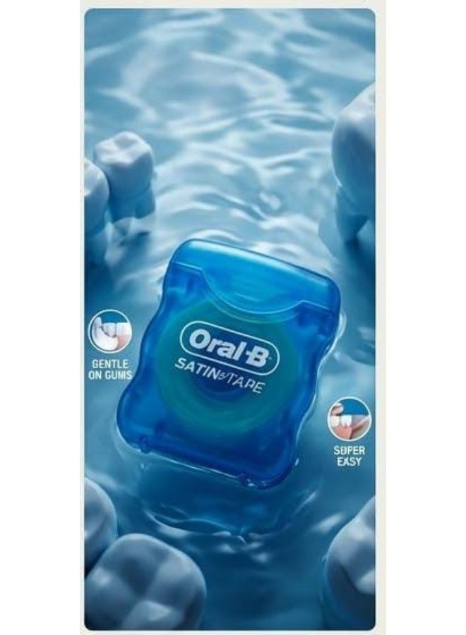 Oral-B Satin Tape Dental Floss Mint Flavor 25 Meters 90% ( packaging may vary ) - Image 5
