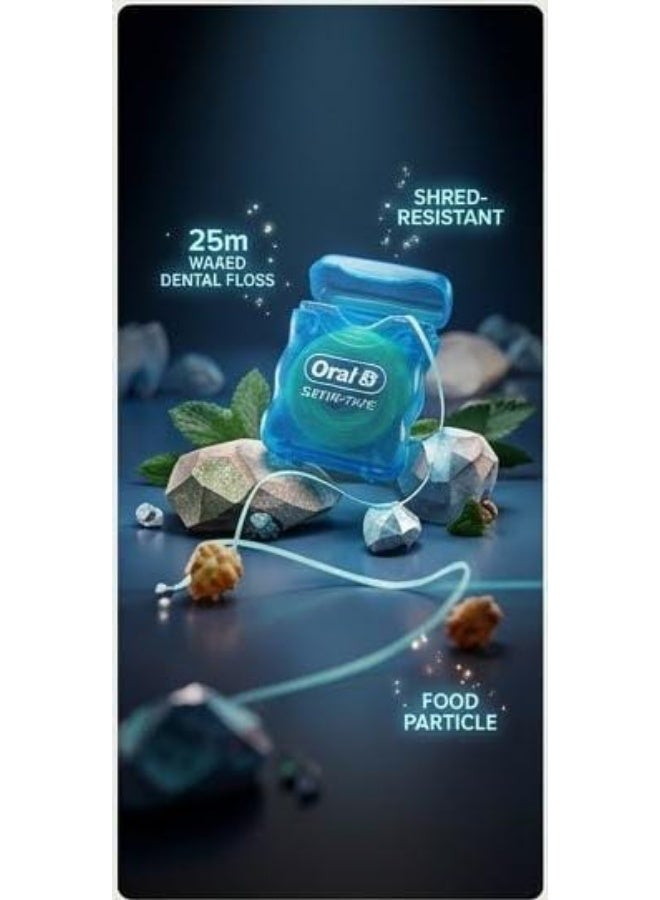 Oral-B Satin Tape Dental Floss Mint Flavor 25 Meters 90% ( packaging may vary ) - Image 2